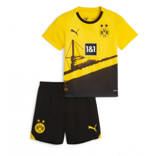 Fotbalové Dres Borussia Dortmund Dětské Domácí 2023-24 Krátký Rukáv (+ trenýrky)